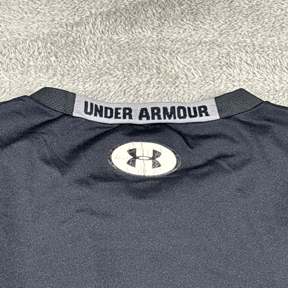 Under Armour Heatgear Mens Size XL Compression Black Top Sports Gym Athletic